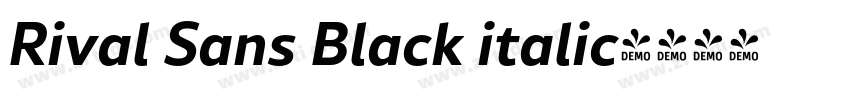 Rival Sans Black italic字体转换